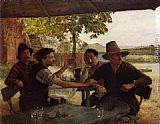 Emile Friant Discussion Politique painting